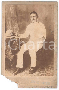 Fotografia d epoca originale 1910 ca ESERCITO  Ufficiale coloniale  Tiratore Foto 11x16 cm 1