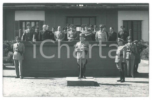 Fotografia d epoca originale 1950 ca NETTUNO RM Cerimonia militare  Foto BARATTONI 14x9 cm 1