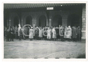 Fotografia d epoca originale 1940 ca Stazione DESENZANO DEL GARDA Arrivo ANC e PNF di GALLARATE Foto 1