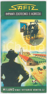 Materiale pubblicitario d’epoca 1950 MILANO  SAFIZ impianti zootecnici e agricoli  Catalogo ILLUSTRATO 30 pp. 1