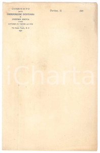 Documento originale, autentico 1900 ca TORINO Comitato Commemorazione PIETRO MICCA  Carta intestata 1