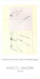 Materiale pubblicitario d’epoca 1981 BERGAMO Bottega del Quadro  Mostra Marco Magrini Disegni  Pieghevole 1