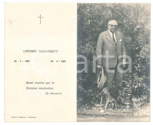 Documento originale, autentico 1967 PADOVA Antonio MORASSUTTI imprenditore  Santino lutto 1