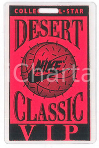 Oggetto da collezione cartaceo 1997 NIKE College All Star  Desert Classic  VIP Pass Original 1
