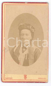 Fotografia d epoca originale 1880 ca FROSSASCO TO Ritratto di Caterina COMBA Foto SANTINI CDV 1