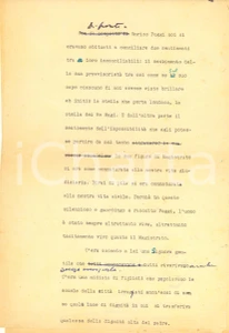 Documento originale, autentico 1965 ca PADOVA ? Commemorazione funebre avv. Enrico POGGI Dattiloscritto 1