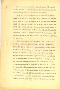 Documento originale, autentico 1949 ANONIMO Commemorazione funebre per Giorgio CINI  Dattiloscritto inedito 1