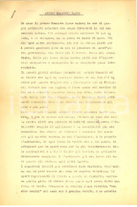 Documento originale, autentico 1965 ca PADOVA Commemorazione Arturo ROMANIN JACUR  Dattiloscritto inedito 1