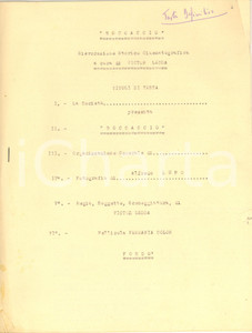 Manoscritto, lettera originale 1954 CINEMA Victor LEDDA Boccaccio  Soggetto storico INEDITO 8 pp. 1