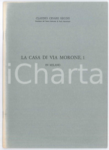 Libro, pubblicazione d epoca 1970 ca Claudio Cesare SECCHI La casa di Via Morone 1  Centro studi manzoniani 1