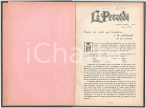 Giornale, rivista storica 1925 LE PROCÃ‰DÃ‰ FRANCE Revue mensuelle PHOTOGRAPHIE Annata completa rilegata 1