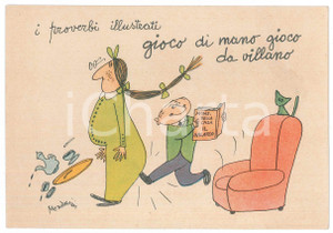 Materiale pubblicitario d’epoca 1954 MILANO Laboratori MAGGIONI  Gioco di mano gioco da villano Proverbi 1