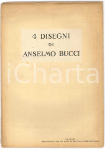 Libro, pubblicazione d epoca 1950 ca ARTE 4 Disegni di Anselmo Bucci  Pubblicazione con 4 tavole 1 1