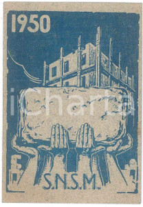 Oggetto da collezione cartaceo 1950 MILANO Sindacato Nazionale Scuola Media  Tessera Leandro TACCANI Preside 1