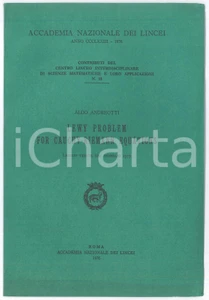 Libro, pubblicazione d epoca 1976 Aldo ANDREOTTI Lewy problem for CauchyRiemann equations Accademia LINCEI 1