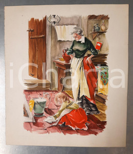 Stampa, bozzetto originale 1950 ca Franca PIZZI  Bozzetto originale  Letteratura per l infanzia 3 23x26 1