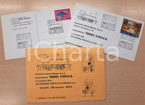 Oggetto da collezione cartaceo 1974 FERROVIE NORD MILANO Presentazione treno d epoca  Busta e cartolina FDC 1