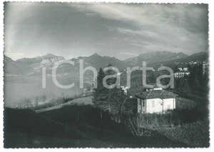 Fotografia d epoca originale 1950 ca OGGIONO LC Veduta con il lago Fotografia 17x12 cm 1