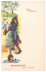 1950 ca FRANCE Liqueur BENEDICTINE - Menù pubblicitario Infanterie NON COMPILATO