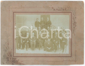 Fotografia d epoca originale 1910 ca COSTUME ITALIA Gruppo di uomini  SocietÃ  Foto anonima 24x18 cm 1