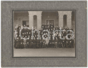 Fotografia d epoca originale 1930 ca NOVI LIGURE Istituto Tecnico San Giorgio  Foto di gruppo PANI ROSSI 1