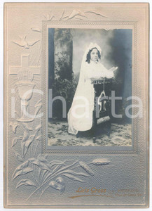 Fotografia d epoca originale 1920 ca ESPERANZA ARGENTINA Elvira PASSET  Prima Comunione Foto Luis GROSS 1