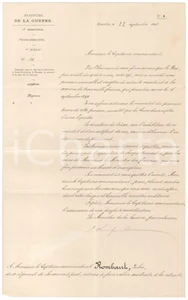 Documento originale, autentico 1898 BRUXELLES Lettre retraite Jules ROMBAUT Jules VANDENPEEREBOOM Autographe 1