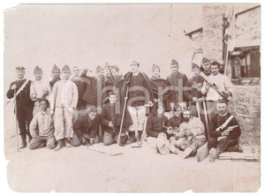 Fotografia d epoca originale 1915 ca WWI ZONA DI GUERRA 3° Reggimento ALPINI  Gruppo ufficiali Foto 23x17 1