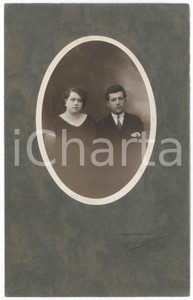 Fotografia d epoca originale 1931 LYON Giovani sposi italiani  Ritratto Foto J. GRAMPA succ. A. HERITIER 1