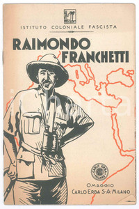 Libro, pubblicazione d epoca 1936 Istituto Coloniale Fascista  Raimondo FRANCHETTI  Libretto Carlo ERBA 1
