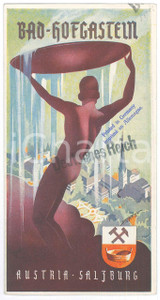 Materiale pubblicitario d’epoca 1935 ca BAD HOFGASTEIN AUSTRIA Pieghevole pubblicitario ILLUSTRATO 1