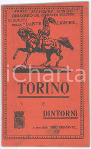 Materiale pubblicitario d’epoca 1925 PRO PIEMONTE  Torino e dintorni  Guida ILLUSTRATA 52 pp. 1