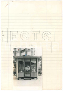 Fotografia d epoca originale 1960 ca PESARO Progetto per insegna del chiosco di un fotografo 1