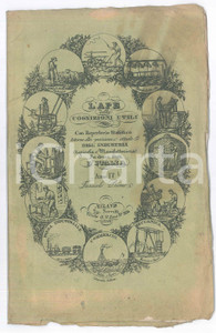 Libro, pubblicazione d epoca 1836 L Ape delle Cognizioni Utili  Industria Agricola e Manifatturiera Fasc. I 1