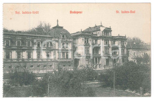 Cartolina originale da collezione 1910 ca BUDAPEST St. LukasBad  LukÃ¡cs Thermal Bath  Postcard FP NV 1