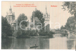 Cartolina originale da collezione 1910 ca BUDAPEST Vajdahunyad vÃ¡ra  Vajdahunyad Castle  Postcard FP NV 1