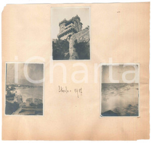 Fotografia d epoca originale 1917 GENOVA STURLA  Vedute e Castello TURCKE Lotto 3 foto 6x9 cm 1