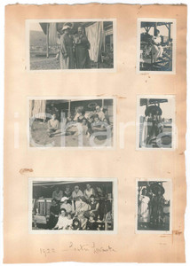 Fotografia d epoca originale Agosto 1922 SESTRI LEVANTE Turisti in spiaggia 2 Lotto 6 foto VINTAGE 1