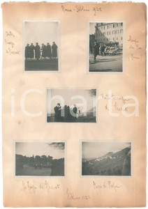 Fotografia d epoca originale 1922 ROMA Campo dei Fiori  FRASCATI  ROCCA DI PAPA  Escursionisti 5 foto 6x9 1