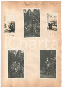 Fotografia d epoca originale 1924 ROMA Foro di Traiano  TIVOLI RM Villa Adriana  Visitatrici 5 foto 6x9 1