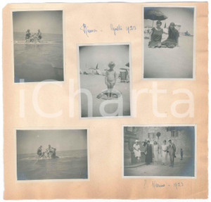 Fotografia d epoca originale 1923 RIMINI  SAN MARINO  Ritratti di famiglia in vacanza 5 foto 6x8 cm 1