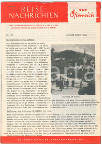 Materiale pubblicitario d’epoca 1953 OSTERREICH  ReiseNachrichten  ALPBACH / GRAZ TOURISM newspaper 1