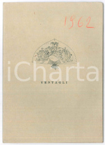 Oggetto da collezione cartaceo 1962 MILANO Casa MAMMA DOMENICA Calendario Ventagli ILLUSTRATO 1