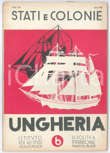 Giornale, rivista storica 1937 STATI E COLONIE  UNGHERIA  Rivista nÂ° 6  40 pp. 1
