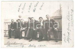 Fotografia d epoca originale 1910 KURHAUS SEMMERING AUSTRIA Alfred baron KLEIN VON WISEMBERG and friends 1