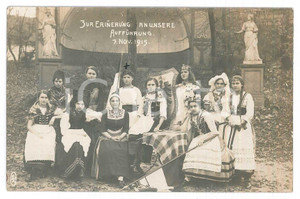 Fotografia d epoca originale 1915 BILLYMONTIGNY F Giovani donne tedesche in abiti folkloristici Foto 14x9 1