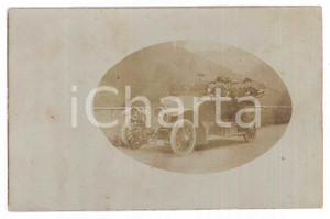 Fotografia d epoca originale 1910 ca GERMANIA  AUTOMOBILI  Ritratto di gruppo  Foto 14x9 cm 1