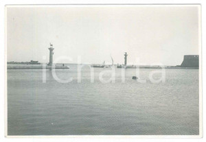 Fotografia d epoca originale 1935 ca RODI ITALIANA Veduta del porto Foto animata 12x8 cm 1