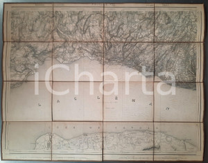 Mappa, planimetria storica 1880 ca SUISSE Canton VAUD  MORGES, LAUSANNE  L. H. Delarageax dir. Old map 1 1