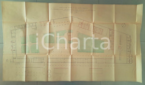 Mappa, planimetria storica 1930 ca GARLASCO PV Cascina Reale  Planimetria col piano di riforma 130x74 1